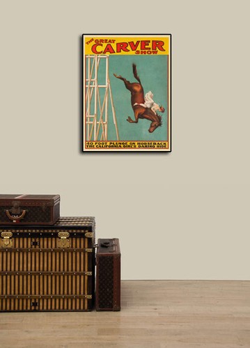 1920s “The Great Carver Show” Atlantic City Steel Pier Horse Diving Poster 20x28 - Picture 3 of 3