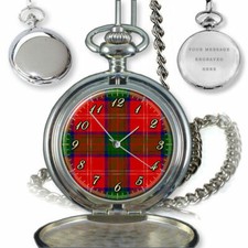 CHISHOLM SCOTTISH CLAN TARTAN QUARTZ POCKET WATCH ANNIVERSARY BEST GIFT ENGRAVED