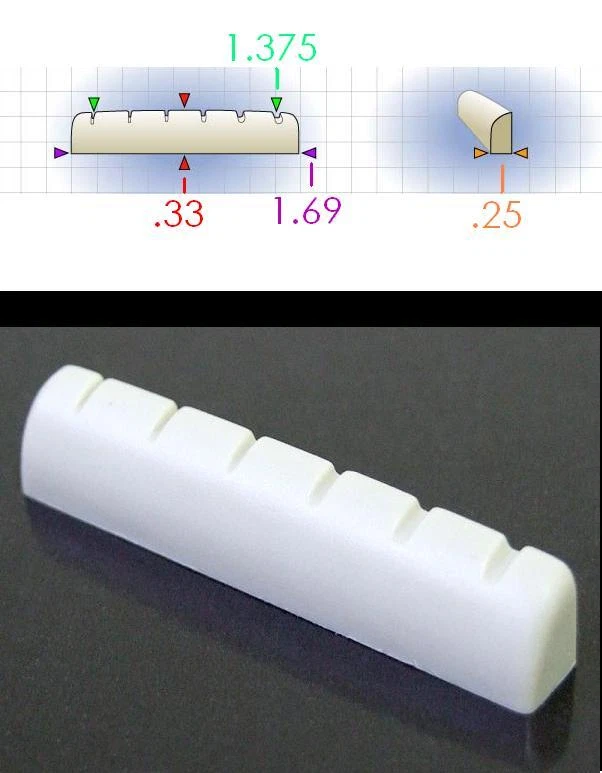 GeetarGizmos 1 11/16"/43mm TUERCA Hecho a Mano para Guitarra PRS Foto 2 de 4