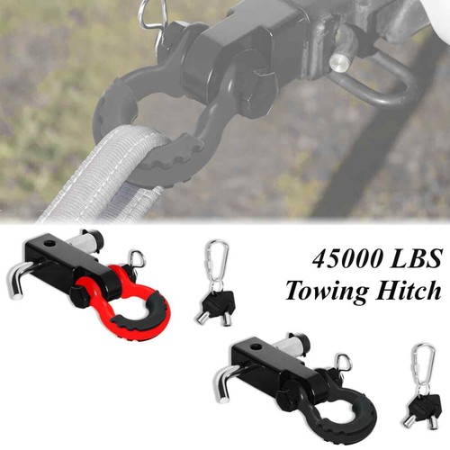 Receiver Hitch D-Ring With 5T 3/4In Shackle Tow Hook Winch Mount To 2" Receivers - Picture 2 of 16