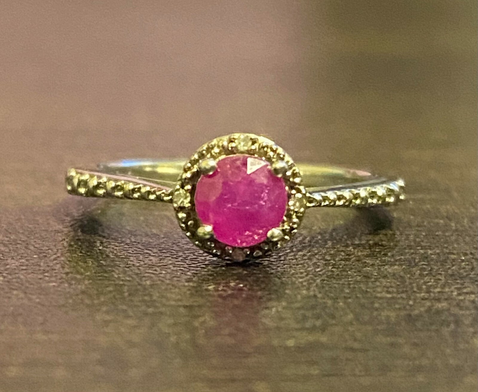 Lab Created Ruby Gemstone Ring 925 Sterling Silve… - image 2