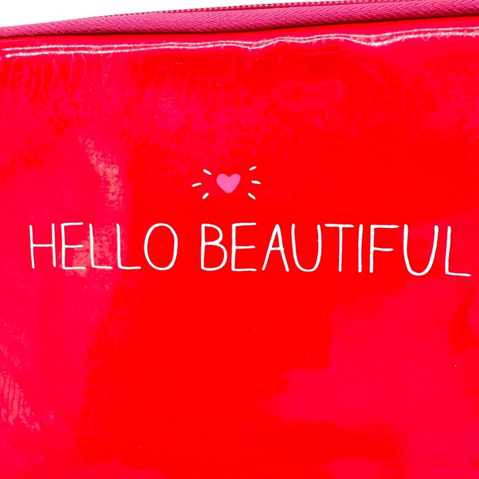 Happy Jackson Tablet Case Red Hello Beautiful Shiny Vinyl Padded Pink Inside NWT - Image 3 of 4