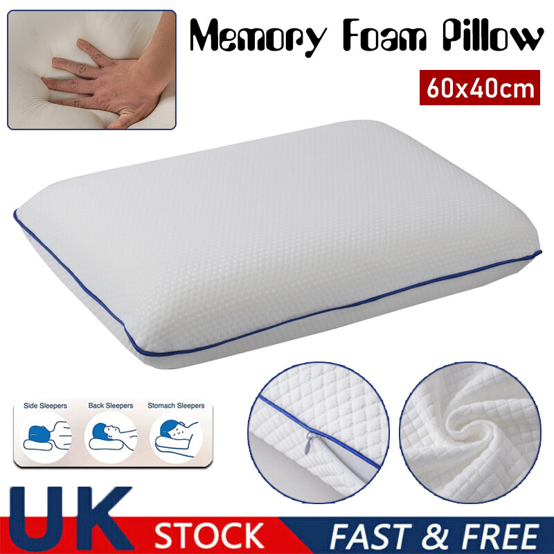 Memory Foam Large Soft Pillow Bounce Back Firm Deluxe Memory Foam