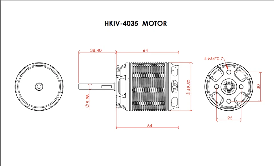 Motor Scorpion HKIV-4035-330KV (6mm) Foto 4 de 4