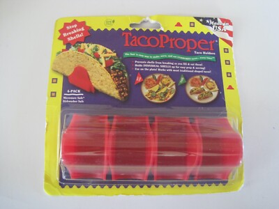 TacoProper Hard Shell Taco Holder Stop Breaking Shells Red