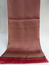 Men's 100 Silk Scarf Neckerchief Double Layer Silky Smooth Red Eleagnt