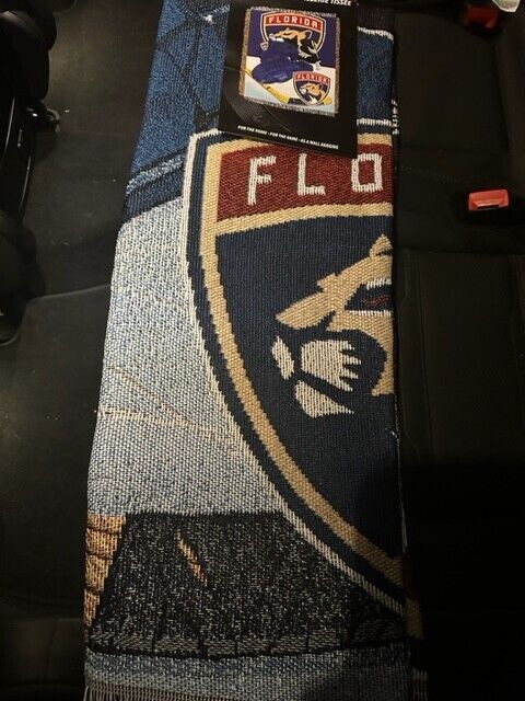 Florida Panthers Woven Throw/BLANKET Brand New OFFICIAL NHL Licensed Product Tag
