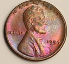 1954 Lincoln Wheat Cent Penny Uncirculated High Grade MS Gorgeous Toning
