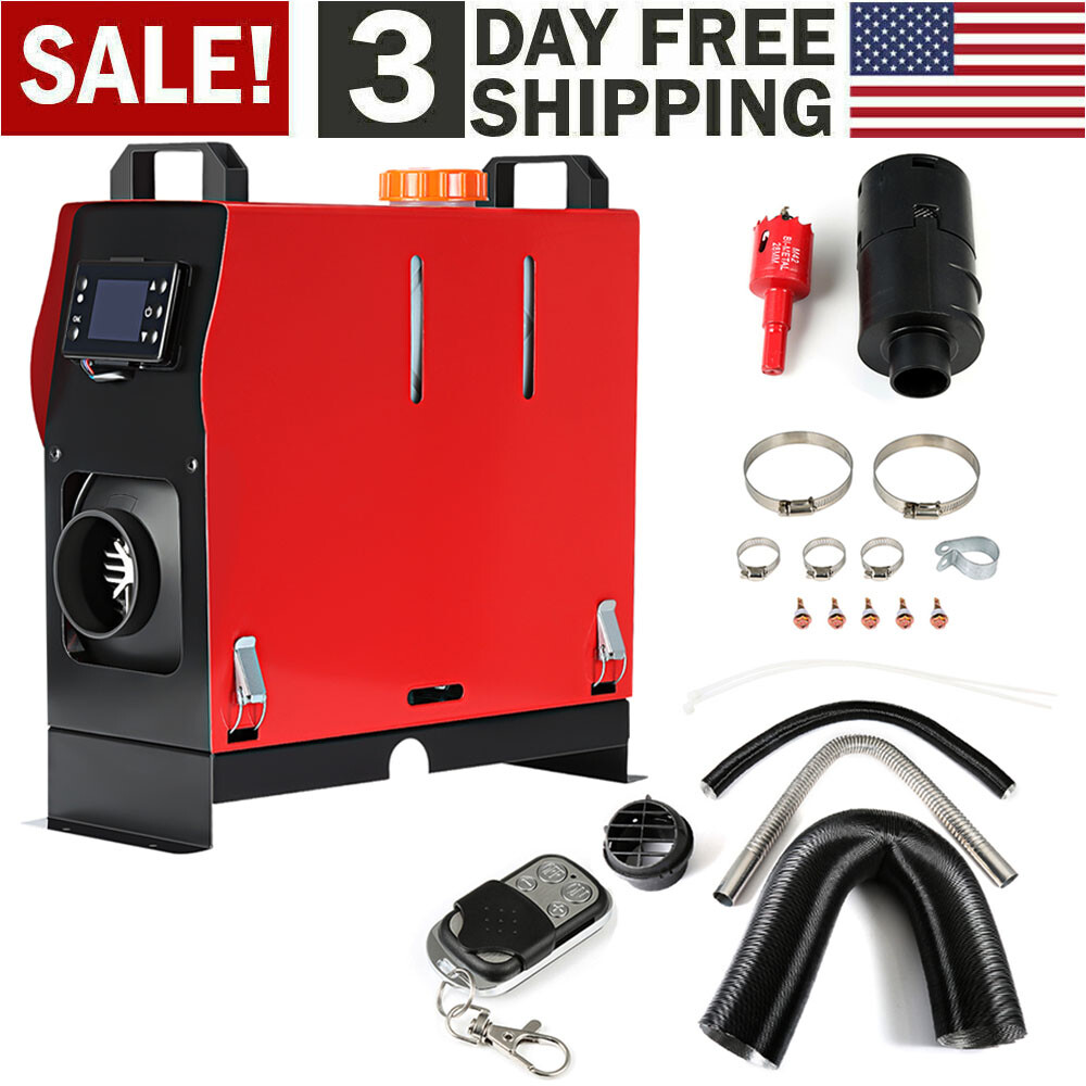 8KW Portable Diesel Air Heater 12V Thermostat Deisel Caravan Motorhome  Trailer | eBay