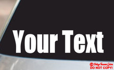 YOUR TEXT Vinyl Decal Sticker Car Window Bumper CUSTOM Personalized Lettering