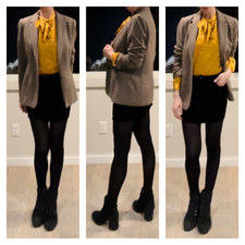 Vintage Wool Chadwicks Of Boston Womens Houndstooth Blazer Academia Tweed 8