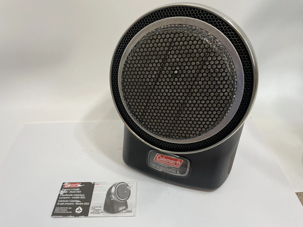 Coleman Pro Cat Heater 5053 With Fan 3000BTU Catalytic Propane Hunting |  eBay