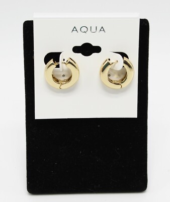 New Aqua Brand Small Gold Hoop Earrings from Bloomingdales's  #AQ15