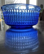 Forte Crisa Blue Swirl 5" Salad Bowls Set of 2 Made in Mexico EUC