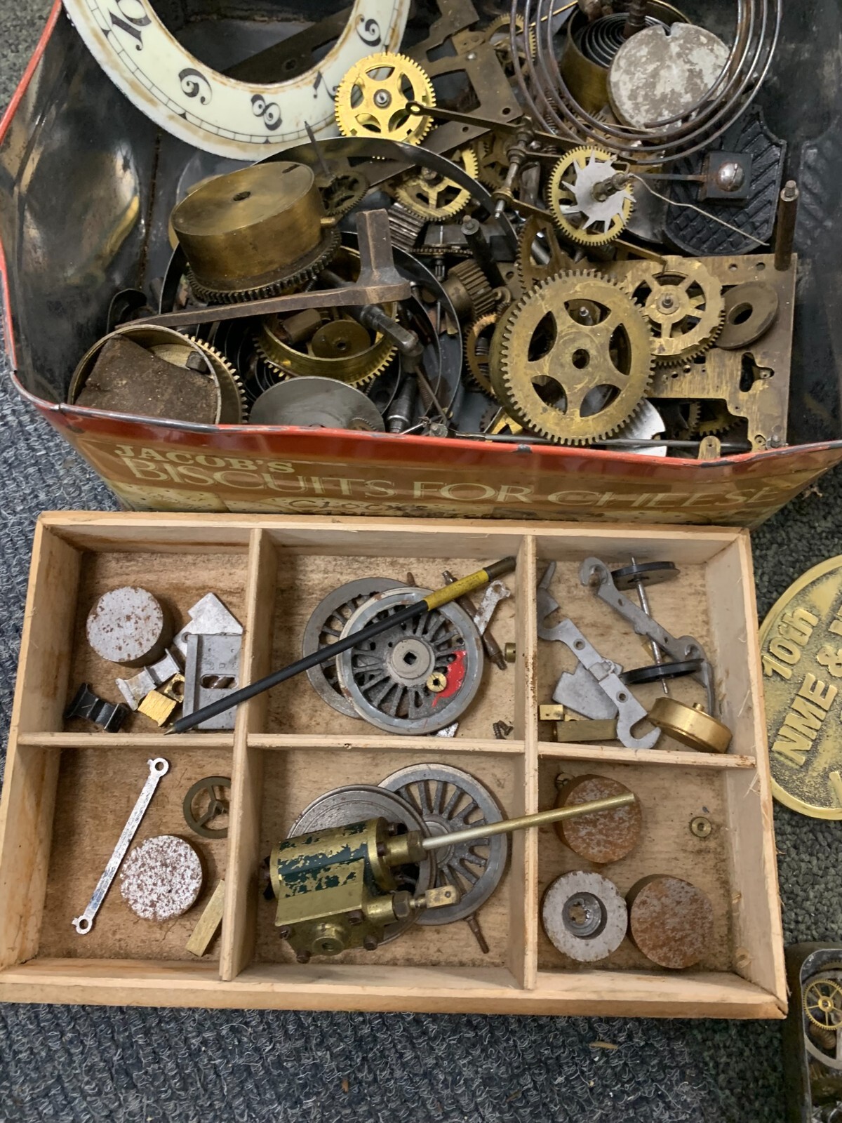 JOB LOT USED CLOCK WATCH PARTS GEARS COGS PARTS, STEAM PARTS