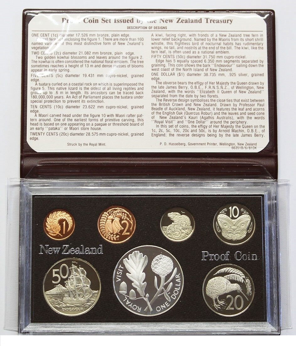 New Zealand - 1981 - Silver Proof Coin Set -- Royal Visit | eBay