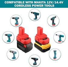 Battery Adapter for Milwaukee 18V Battery to for Makita 12V 14.4V tool DM18PA14
