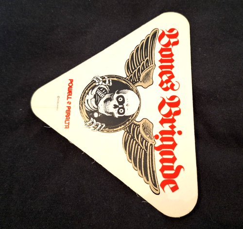 Adesivo skateboard Powell & Peralta Bones Brigade 1986 vinile trasparente originale - Foto 3 di 6