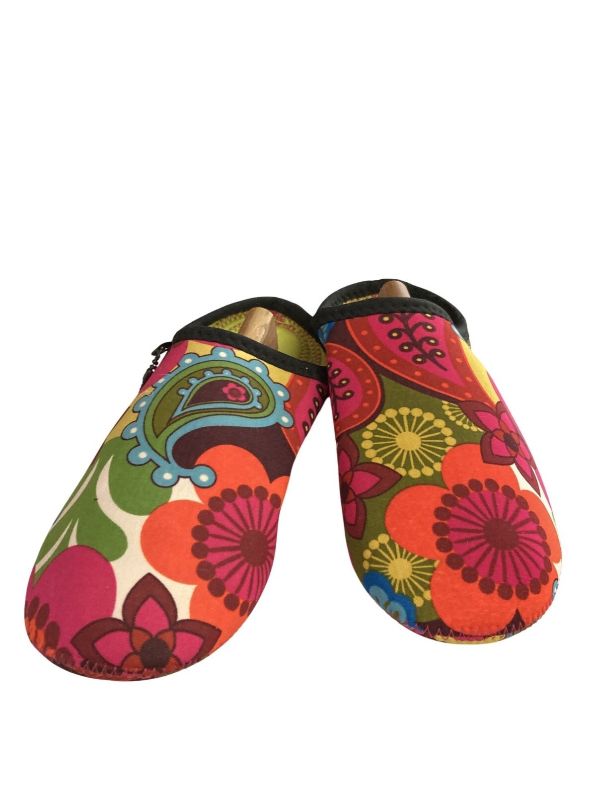 SAOLA Pantofole da interno French Bull donna taglia large (8 10) suola antiscivolo floreale