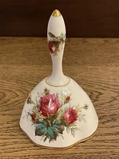 Vintage Hammersley Grandmother’s Rose Dinner Bell Bone China H38 - 5.5” Tall