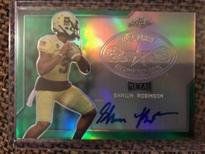 SHAWN ROBINSON TCU 2017 Leaf Army All-American Football GREEN Metal AUTO 5/10