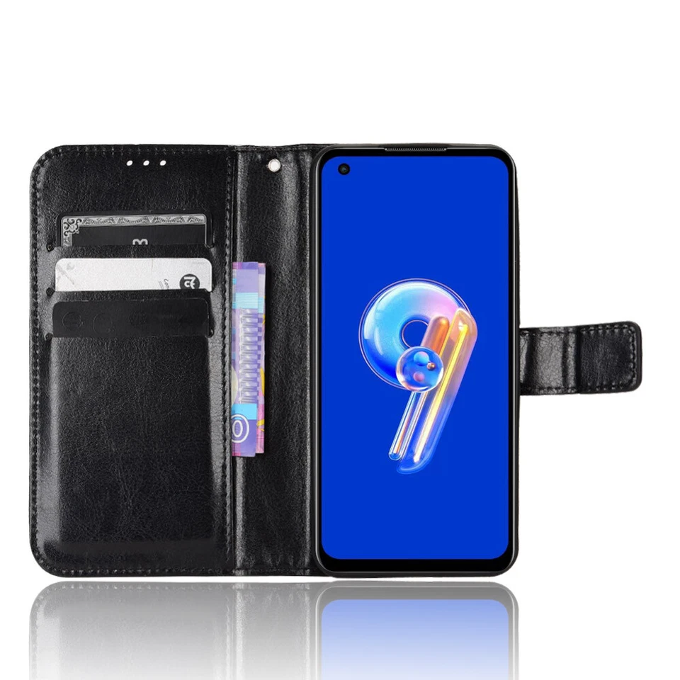 For Asus Zenfone 10 / 9  Crazy horse Skin Magnetic Flip PU Leather Wallet Case - Image 4 of 4