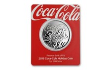 Coca-Cola 2019 Holiday Coin 999 Silver 1 Oz Santa Claus Fiji Coke