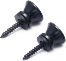 Black Electric Guitar Strap Button Lock Pins Pegs For Acoustic Bass Ukulele