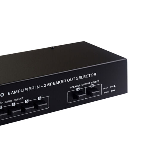 6 Amp in 2-Way Out Passive Amplifier Speaker Selector Stereo Audio Switch Box - Picture 3 of 12