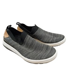 MERRELL Gridway Moc Black  Grey Womens 7 Woven Fabric Slip On Comfort Shoes