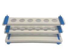 Laboratory 6-Place Plastic Nessler Test Tube Rack 26.9mm ID Holes 100mm Depth