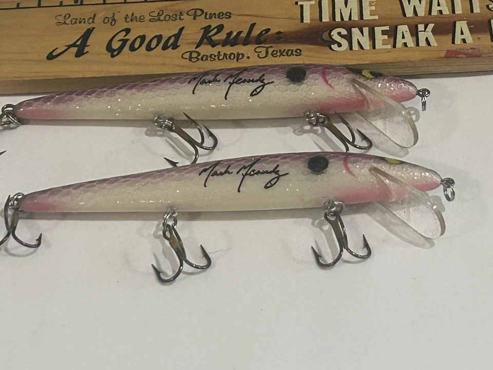 LOTE DE 2 Vintage Smithwick Signature Series Mark Mendez Rattlin Rouge JERKBAIT Foto 3 de 4