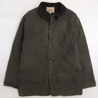 #ad Vintage Woolrich Canvas Barn Coat Chore Work Jacket Size Large $80.00