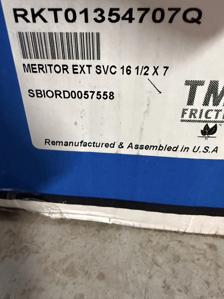 Kit Zapatas Freno RKT01354707Q Meritor 16 1/2 X 7 4707 4707Q 25k Forro 16.5x7 Foto 2 de 3