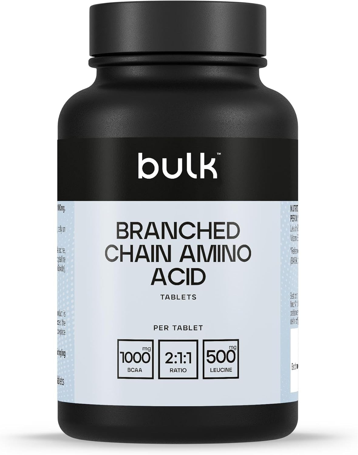 Bulk Pure Branched Chain Amino Acid (BCAA) Tablets, 1000 mg, Pack of 100