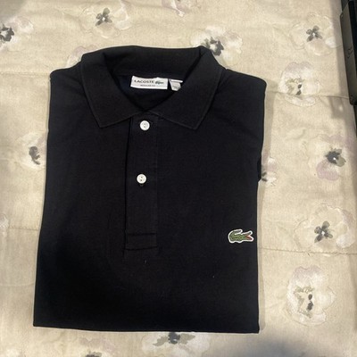 Lacoste Polo Shirt Men s Size Large(6) Classic Fit Black Short Sleeve