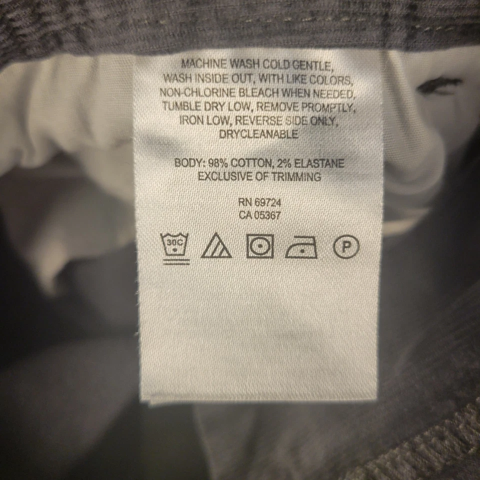 Columbia Pants Womens 10 Gray Corduroy Straight Leg Mid Rise Stretch Casual - Image 4 of 4