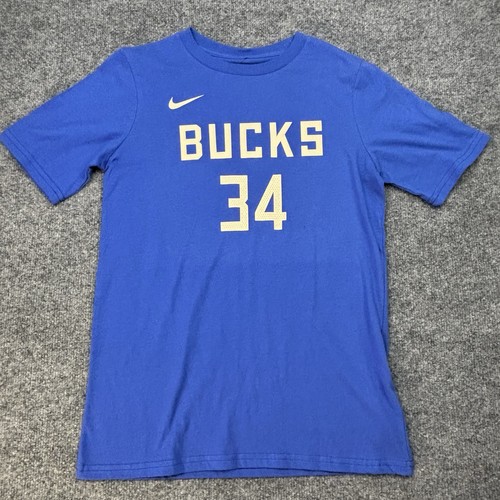 Giannis Antetokounmpo Milwaukee Bucks Nike City T-Shirt Jersey Large 14/16 NWT - Picture 2 of 17