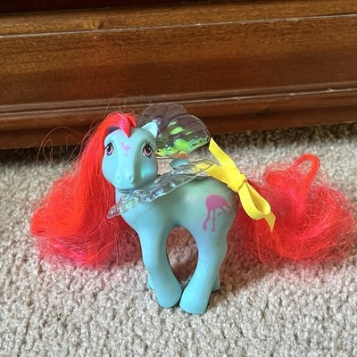 Vintage G1 My Little Pony Tropical Breeze Flutter with Wings Hasbro MLP 1987