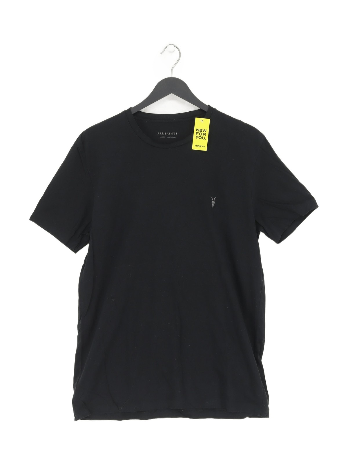 T shirt uomo AllSaints L nera 100% altra basic
