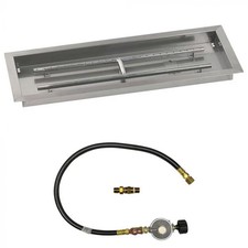 BBQGuys Signature 30 X 10 Inch Stainless Steel Rectangular Drop-In Pan with