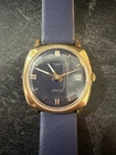 Vintage 1972 Dark Blue Timex Electric Calendar Watch Men’s