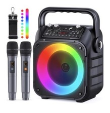 Portable Karaoke Machine, 2 microphones w/ straps