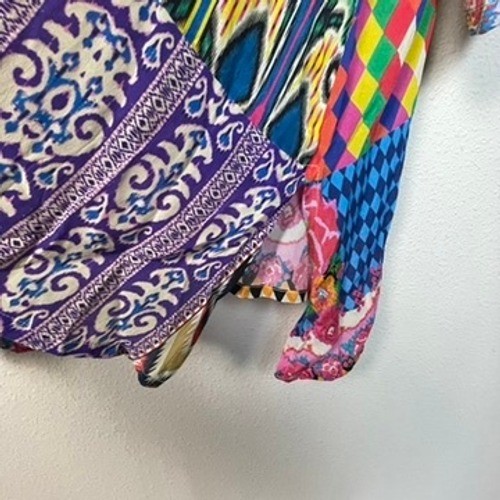 Shana Patchwork Boho Button Down Long Sleeve Shir… - image 2