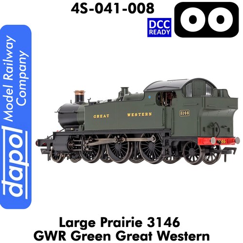Große Prärie 3146 GWR Great Western DCC Ready Dampflok Dapol 4S-041-008 | Zustand: New
