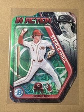 2025 Bowman Draft Steele Hall In Action Green Mojo Refractor #/99 Reds RC Rookie
