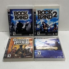 Rock Band 1 2 Guitar Hero III Live 4 PS3 Game Lot Sony PlayStation 3 Rhythm