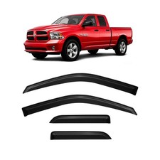 Rain Guards for 2009-2018 Dodge Ram 1500 Quad Cab/Extended Cab, Window Visor ...