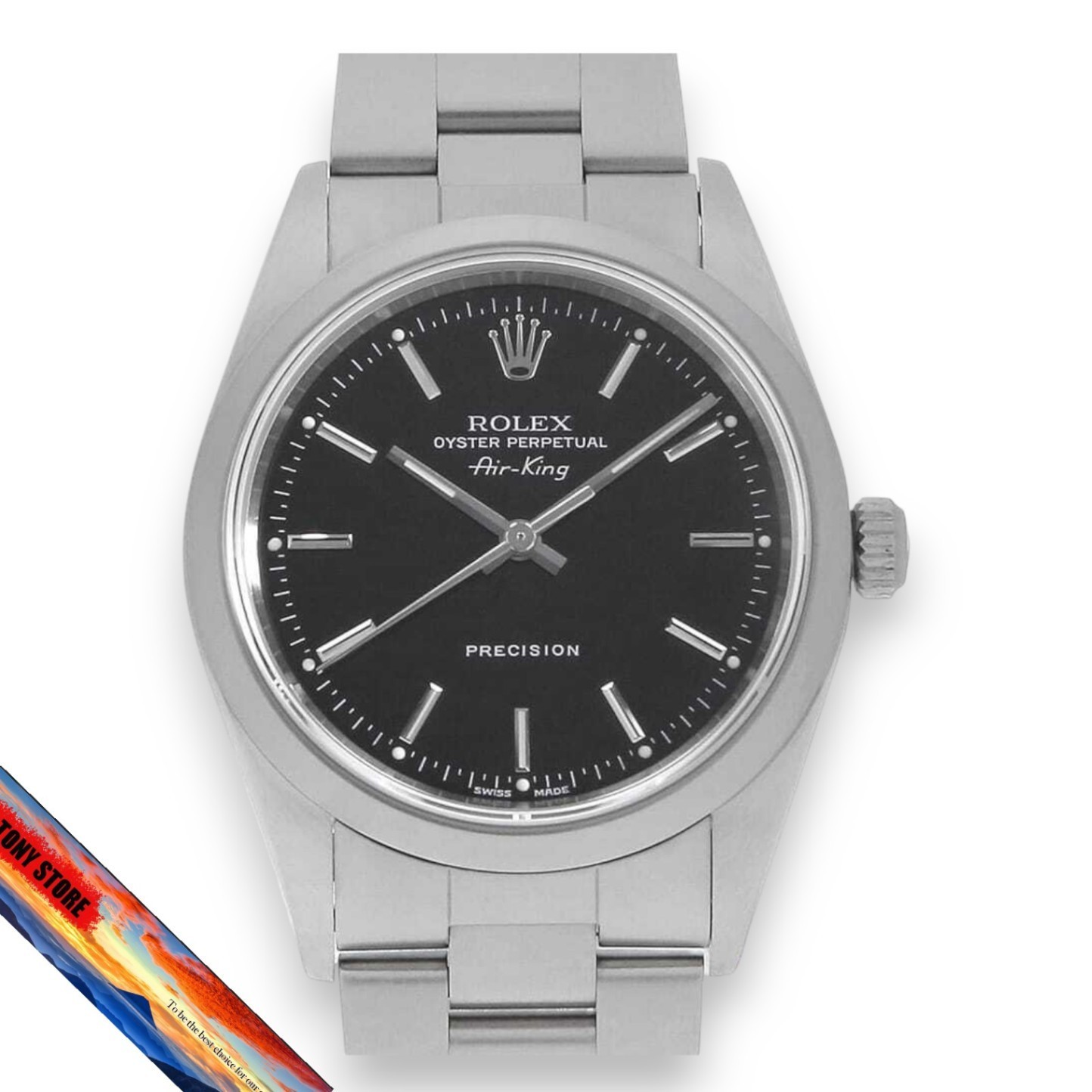 Rolex Air King 14000M Men’s Watch Black KNumber