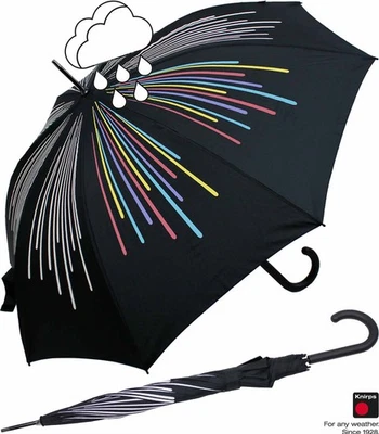 Knirps Regenschirm Damen Stockschirm Automatik Farbwechsel colour change rainbow